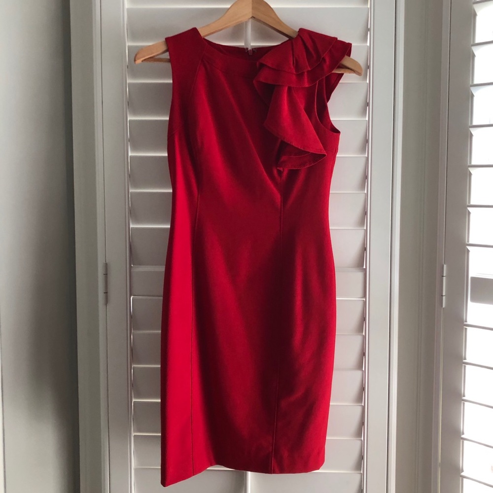 Stunning Calvin Klein red dress, size 2P